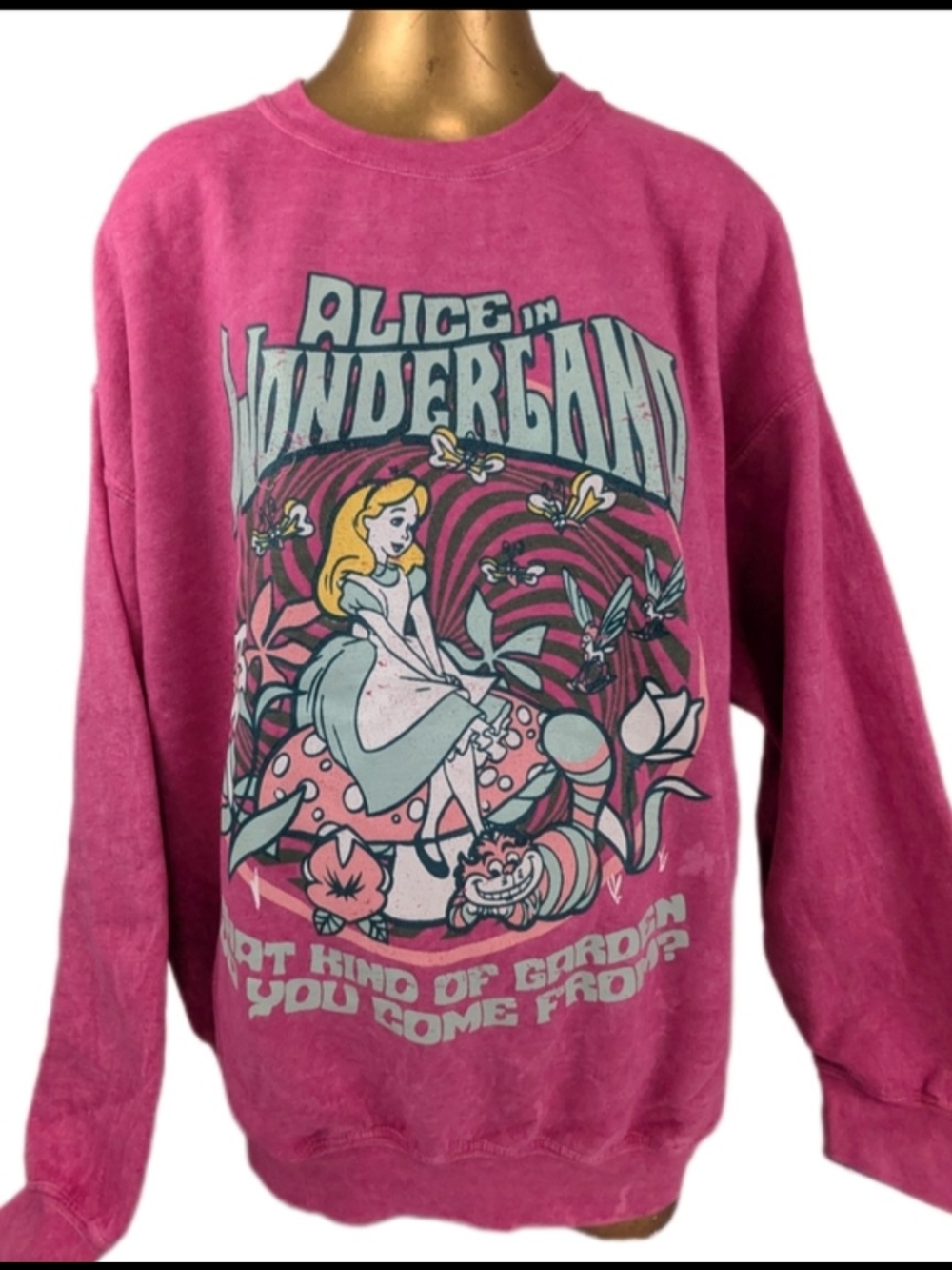 Alice in Wonderland Sweatshirt What Kind Of Garden Do You Come From XL